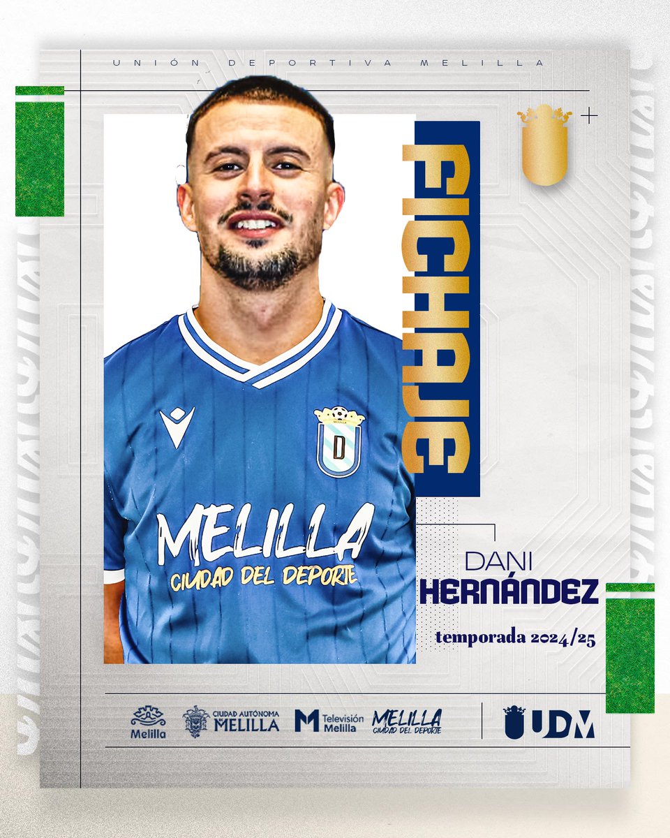 Unión Deportiva Melilla (@udmelilla) on Twitter photo 🚨 OFICIAL | La intensidad y potencia de <a href="/DaniHdez_10/">Dani Hernández</a> llega al lateral azulino.
🔹Procedente del <a href="/UPLangreo/">UP Langreo ⚒</a>, cuenta con una amplia experiencia en la categoría.
ℹ️ udmelilla.es/la-intensidad-…
#DeTodaLaVida 🚨 OFICIAL | La intensidad y potencia de <a href="/DaniHdez_10/">Dani Hernández</a> llega al lateral azulino.
🔹Procedente del <a href="/UPLangreo/">UP Langreo ⚒</a>, cuenta con una amplia experiencia en la categoría.
ℹ️ udmelilla.es/la-intensidad-…
#DeTodaLaVida