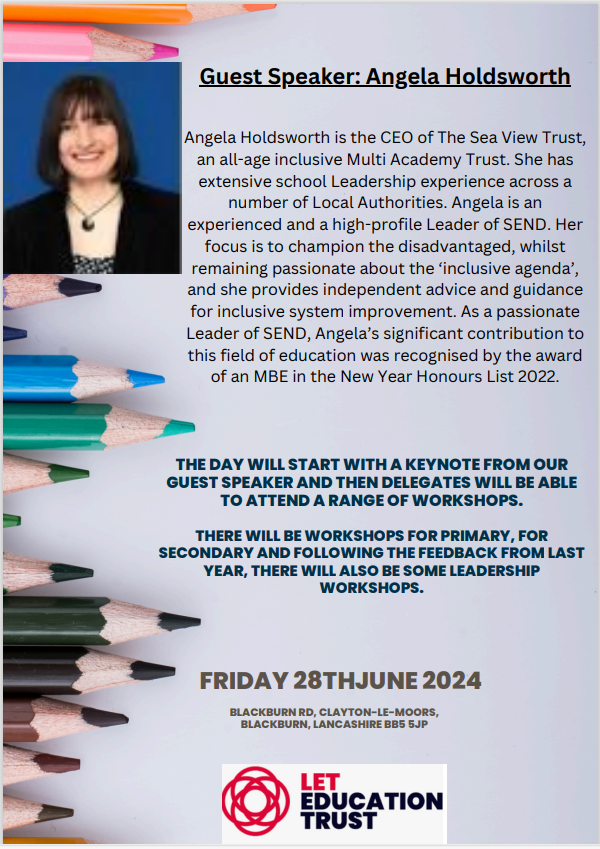 Don't miss out on our Teaching and Learning Conference on the 28th June. So lucky to have @AngelaHoldwor11 as our guest speaker and then delegates will be able to attend a range of workshops. Don't waste time, book a place
forms.office.com/e/zV2YVVXsBE