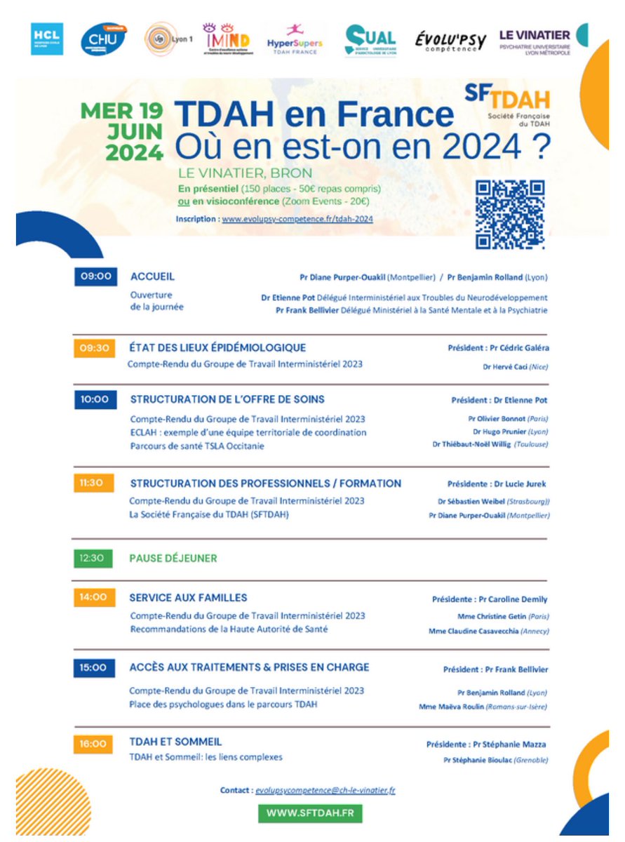 Ouakil8's tweet photo. Première journée de la #SFTDAH au @LeVinatier - un programme consacré à l’état des lieux du #TDAH en France et aux perspectives d’avenir. Professionnels intervenant auprès des personnes concernées rejoignez-nous !! https://t.co/SJstMD7847 https://t.co/60CAVfDAgE