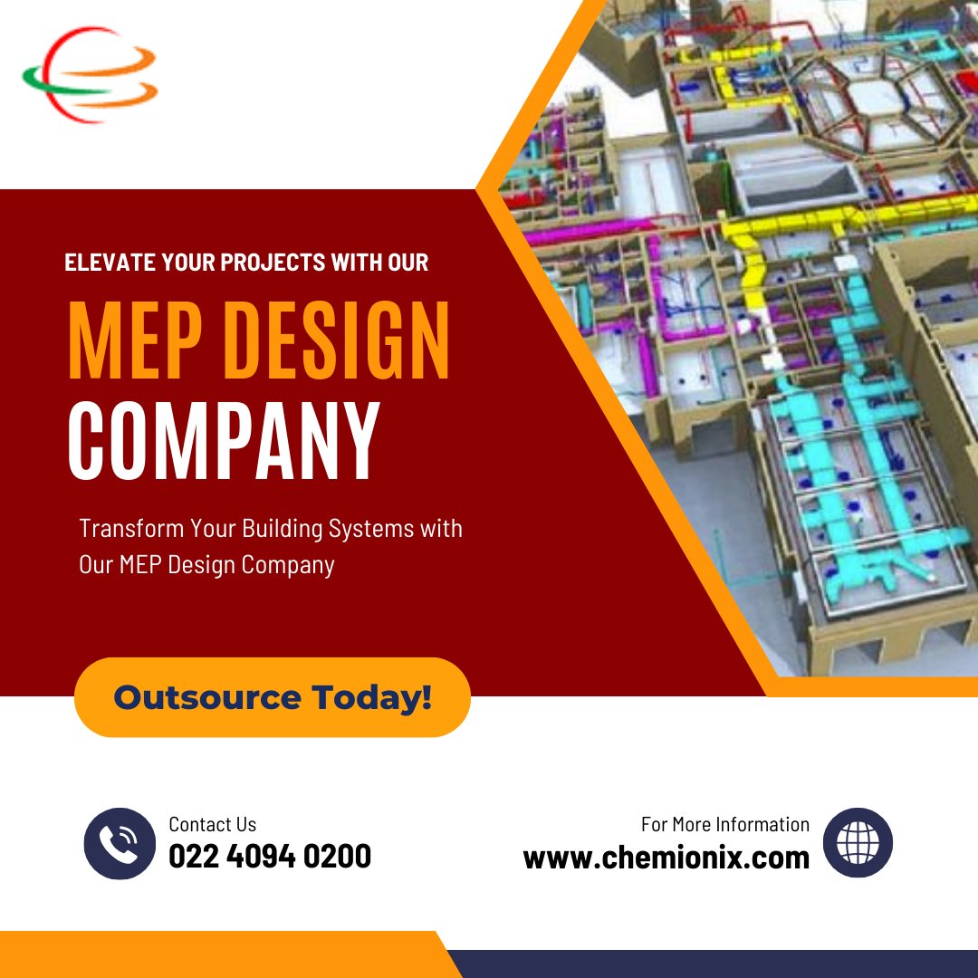 chemionix's tweet image. Elevate your projects with our MEP Design Company! Experience unmatched efficiency and innovation. Ready to transform your building systems?
Visit:bit.ly/3uPNJGI
.
.
 #mepdesign #mepdesignconsultants #mepdesignservices  #mepdesignanddrafting #mepdrawings #mepdrafting