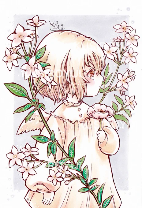 「今夜子守唄が必要な人」BOOTH展示作品#イラスト #アナログイラスト 