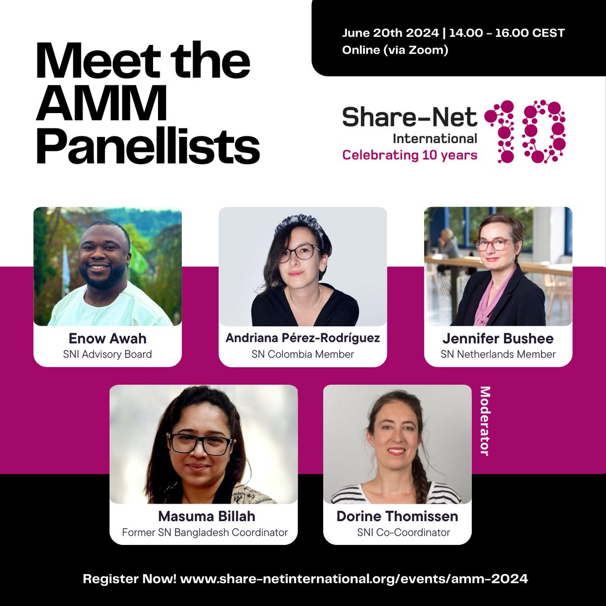 Celebrating 10 Years of Share-Net obviously means we will take a trip down memory lane, rediscover the impactful work done by our members from its inception to now and beyond ✨ 
So meet our panel of long-standing Share-Net members!
eu1.hubs.ly/H09Ljqq0