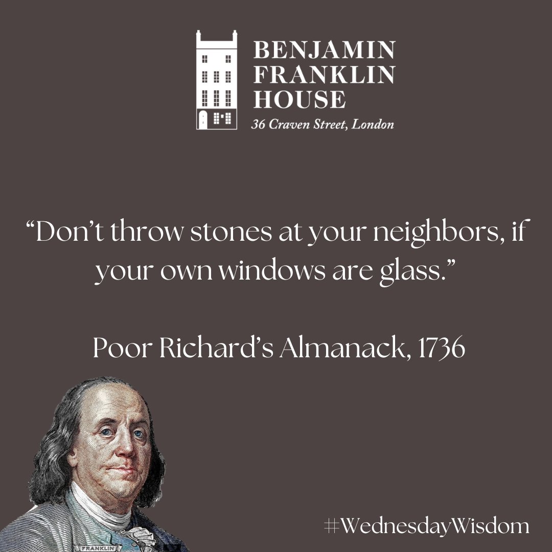 What do you think Benjamin Franklin meant by this? ⁠

#HistoricHouses #USHistory #LondonHiddenGems #WednesdayWisdom #SmallMuseum