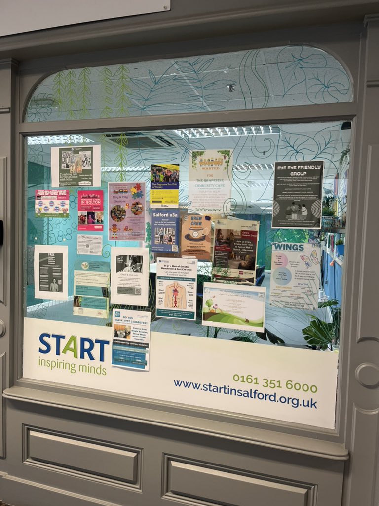 START (@startinspminds) on Twitter photo The Make Space <a href="/WalkdenTownCent/">Walkden Town Centre</a> is our sister site &community hub for residents. <a href="/MattersSalford/">Wellbeing Matters Salford</a> Community Connectors keep the windows full of info to support local people &thanks to our partners we offer a variety of activities throughout the week โญ๏ธ<a href="/talkaboutitmate/">Talk About It Mate</a> <a href="/LWinSalford/">LWinSalford</a> The Make Space <a href="/WalkdenTownCent/">Walkden Town Centre</a> is our sister site &community hub for residents. <a href="/MattersSalford/">Wellbeing Matters Salford</a> Community Connectors keep the windows full of info to support local people &thanks to our partners we offer a variety of activities throughout the week โญ๏ธ<a href="/talkaboutitmate/">Talk About It Mate</a> <a href="/LWinSalford/">LWinSalford</a>