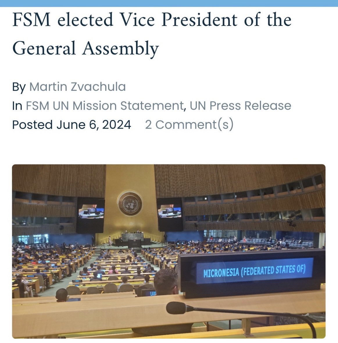 chandralegdesog's tweet photo. 1st time ✨ It is amazing to see the Federated States of Micronesia 🇫🇲 make such strides - for the betterment of our #smallislanddevelopingstates and our World! Wishing a positive year to @FSMMission_UN in the 79th session at the UN General Assembly 🇺🇳 https://t.co/w8Nr054VlR
