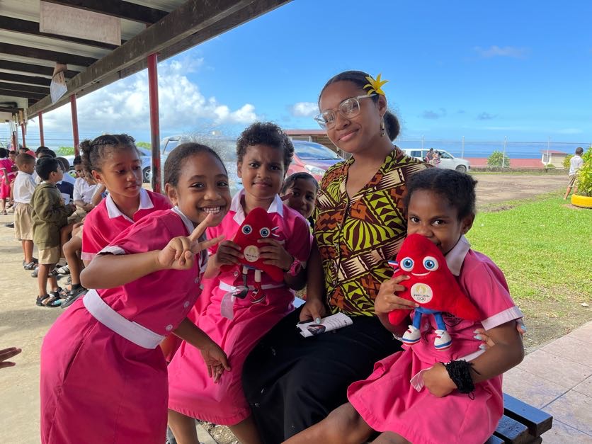 Thank you to Arya Samaj Primary School for allowing the Olympic and Paralympic Mascot, The Phryges for visiting your lovely school. #thephryges #TeamFiji #InspireFiji #Paris2024