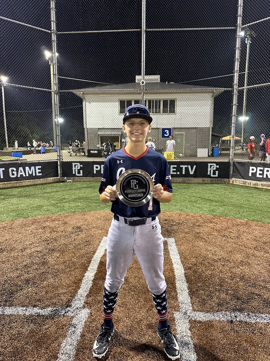 2028 LHP <a href="/BraydenEntrekin/">Brayden Entrekin</a> Threw 2/3 inning in relief on sat with 1 strikeout. 
6 innings pitched in semifinals 3 hits 4 strikeouts. 0 runs scored. MVP pitcher on the tourney! Was up to 83MPH with HEAVY ASR
<a href="/PerfectGameUSA/">Perfect Game USA</a> 
<a href="/PGYouthBB/">Perfect Game Youth</a>