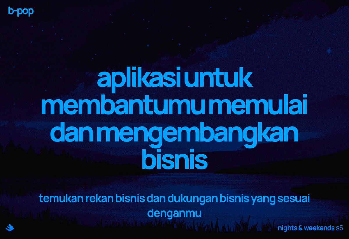 yosefbennywidyo's tweet photo. Let's start and grow your business
cc: @_buildspace @_nightsweekends https://t.co/1y3sqATMvW