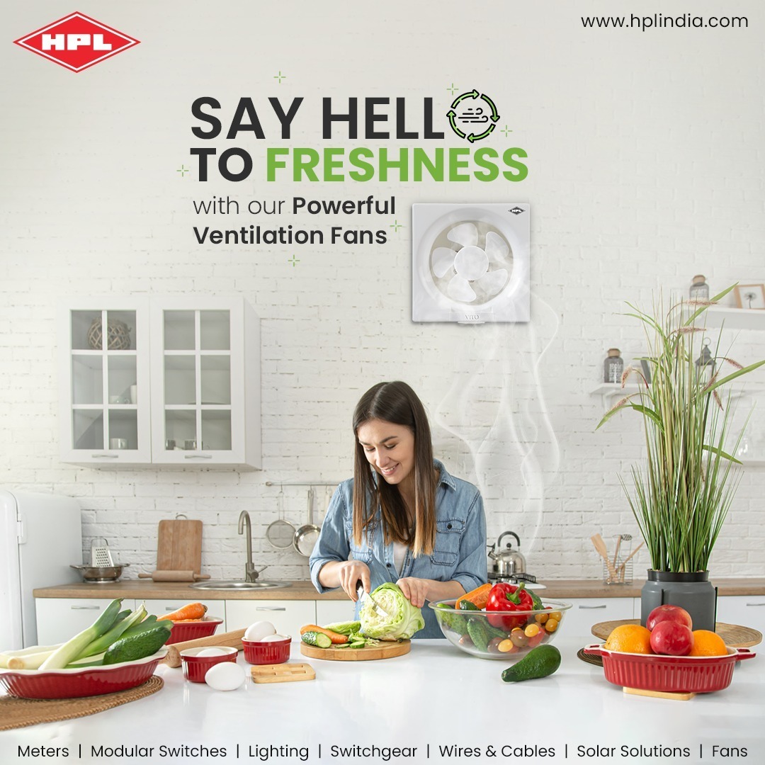 HPL_Official's tweet photo. Transform your kitchen into a haven of freshness with our Powerful Ventilation Fans! ๐ณ๐ฌ๏ธ
Say goodbye to cooking odors and hello to a breath of fresh air!
#KitchenFresh #CookInComfort #ventilationfan #hplindia #hplproducts https://t.co/PIzmXnjzuK