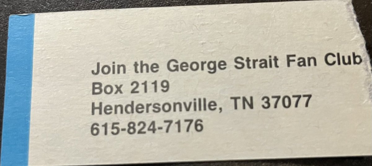 BrianDHimes's tweet photo. Parents weren’t able to make the journey to see @GeorgeStrait due to health issues but they got to see him 37 years ago. Super excited to find these tickets in their photo album. #georgestrait #country https://t.co/mKNELtMRta