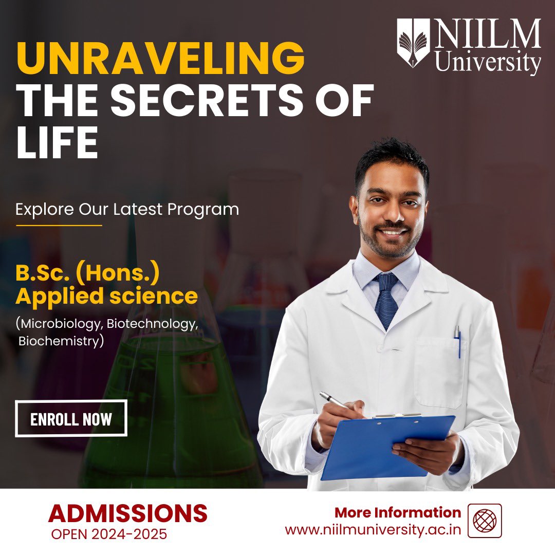 NIILMUniversity's tweet photo. Elevate Your Future with a https://t.co/z3L0kfXFzA. Hons in Applied Science at NIILM University 

📌Admission Open for 2024

📞9992800104

✉️admission@niilmuniversity.ac

#niilmuniversity #BScHons #AppliedScience #FutureLeaders #Innovation #ScientificExcellence https://t.co/AQMxm9SEWs
