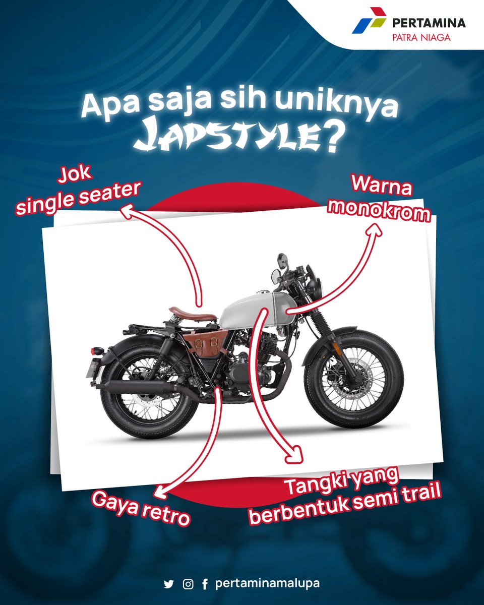 pertaminamalupa's tweet photo. Coba ceritain pengalaman modif ko punya motor di komen! #PapaPerta kayaknya OTW bengkel deh ini 🏍️
#EnergizingYou #SaPilihEnergiUnggul #MalupaTangguh #Japstyle https://t.co/RQf0PM1yJo