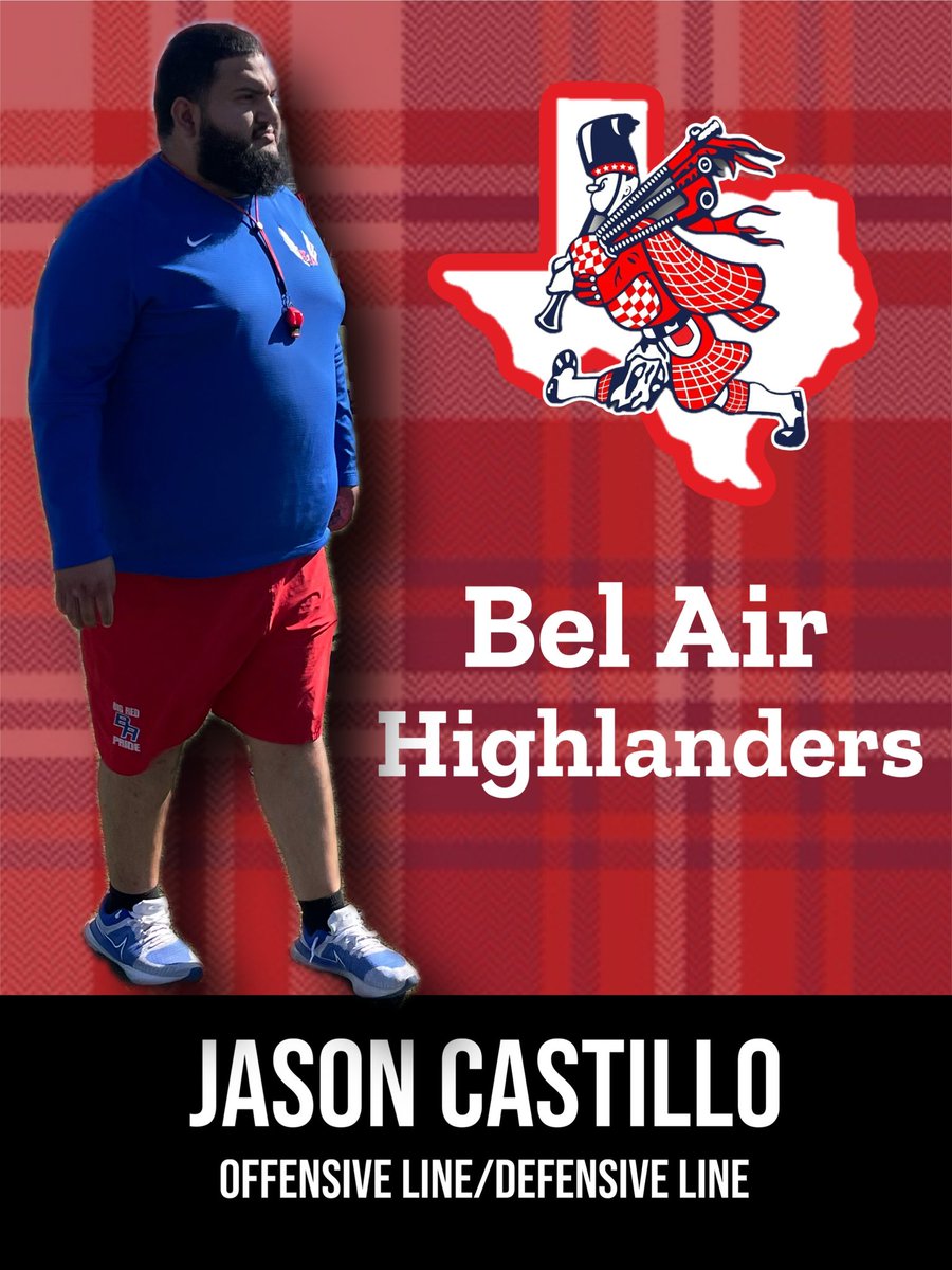 𝙂𝙖𝙧𝙮 𝙍𝙚𝙘𝙤𝙙𝙚𝙧 (@coachrecoder) on Twitter photo We are pleased to announce our new Oline/Dline Coach!! <a href="/jswagg72/">Jason Castillo</a> Cue The Bagpipes!!! <a href="/BelAirFtbl/">Bel Air Highlander Football</a> @BA_Highlanders <a href="/YM3_100/">YM🥎</a> #BigRedPride We are pleased to announce our new Oline/Dline Coach!! <a href="/jswagg72/">Jason Castillo</a> Cue The Bagpipes!!! <a href="/BelAirFtbl/">Bel Air Highlander Football</a> @BA_Highlanders <a href="/YM3_100/">YM🥎</a> #BigRedPride