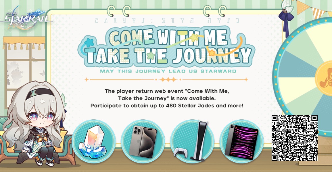 SelinaWing's tweet photo. Invite returning Trailblazers to link up with your invitation code and log into the game to win Stellar Jades, PlayStation®5, iPhone, and other surprise rewards #HonkaiStaRrail #malaysiagaming https://t.co/dvfjOqBVki
