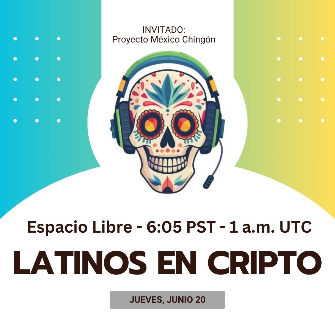 BetoGurmilan's tweet photo. @0xHelder y yo, les invitamos este Jueves 6 p.m. PST / 9pm EST a nuestro espacio🎙️en español #LatinosEnCripto.

📑Agenda:
✅ Noticias del mercado cripto
✅ Invitado: @Mexico_chingon 🇲🇽 (https://t.co/4jxiJaUh1b)
✅ Micrófono abierto a todos

Liga para agendar: https://t.co/oXbZCMyus3