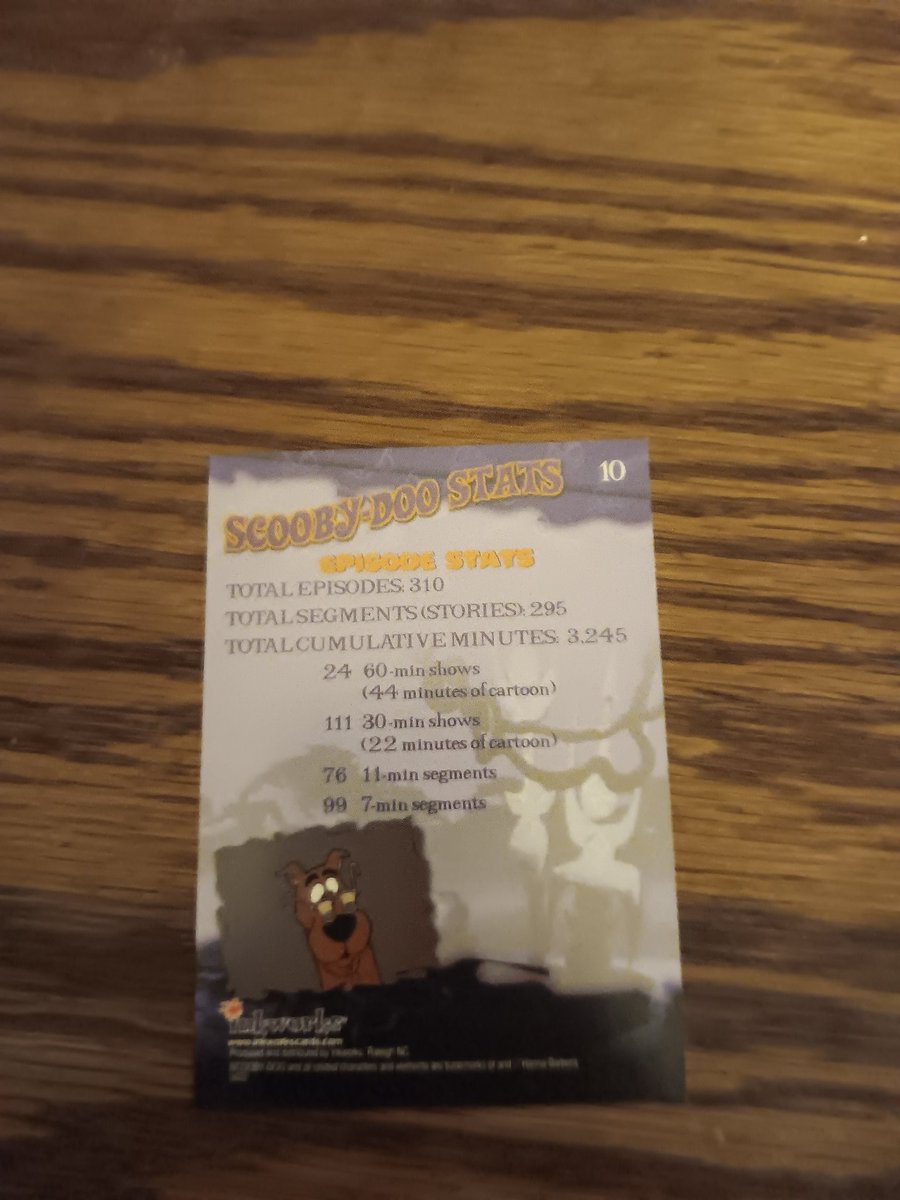 kidwell_sean2's tweet image. Scooby-Doo Stats 10 Episode Stats from Inkworks Scooby-Doo! Mysteries And Monsters Premium Trading Cards #tradingcardtuesday