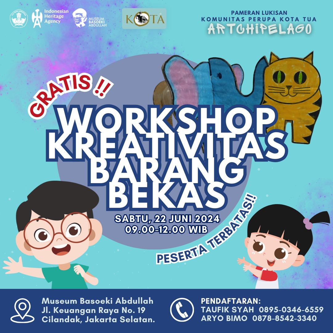 Sabtu ini 22 Juni 2024, ada kegiatan seru loh di Museum Basoeki Abdullah. Jangan sampai terlewat ya...