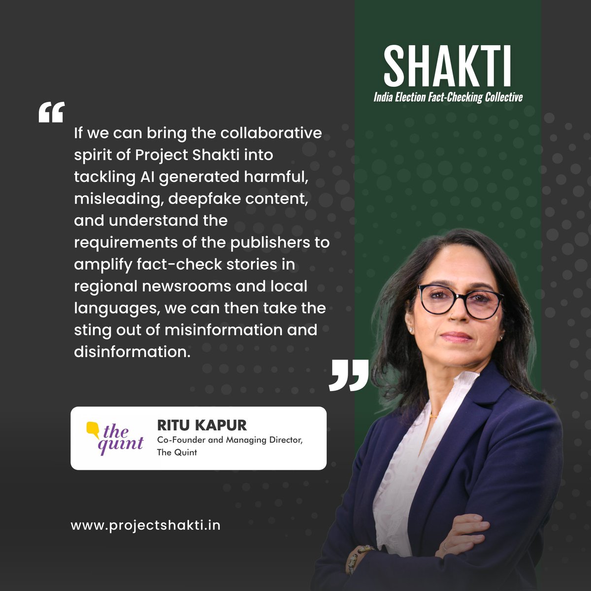 DataLEADS (@data_leads) on Twitter photo <a href="/kapur_ritu/">Ritu Kapur</a>, Co-Founder & Managing Director <a href="/TheQuint/">The Quint</a>, highlights the collaborative spirit of the Shakti Collective and the need to extend this effort to tackle harmful AI-generated content. <a href="/GoogleNewsInit/">Google News Initiative</a> <a href="/india_mca/">Misinformation Combat Alliance</a> #ShaktiCollective2024 <a href="/kapur_ritu/">Ritu Kapur</a>, Co-Founder & Managing Director <a href="/TheQuint/">The Quint</a>, highlights the collaborative spirit of the Shakti Collective and the need to extend this effort to tackle harmful AI-generated content. <a href="/GoogleNewsInit/">Google News Initiative</a> <a href="/india_mca/">Misinformation Combat Alliance</a> #ShaktiCollective2024