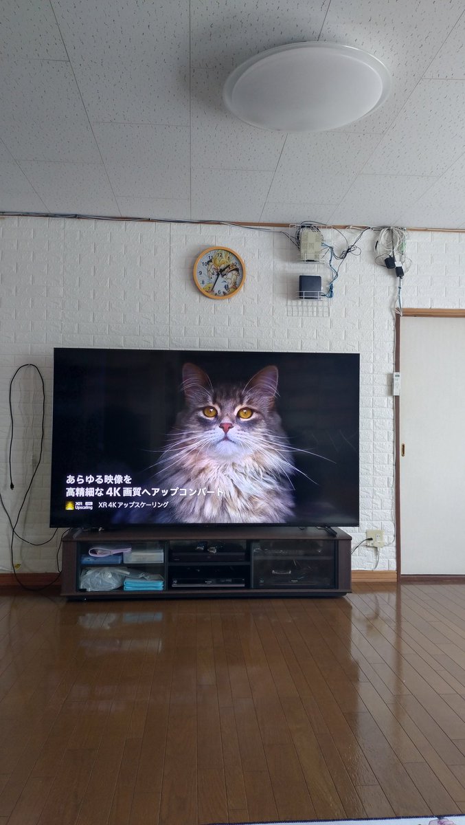 75インチから85インチにかえてみたが、そんなに大きくは感じないな