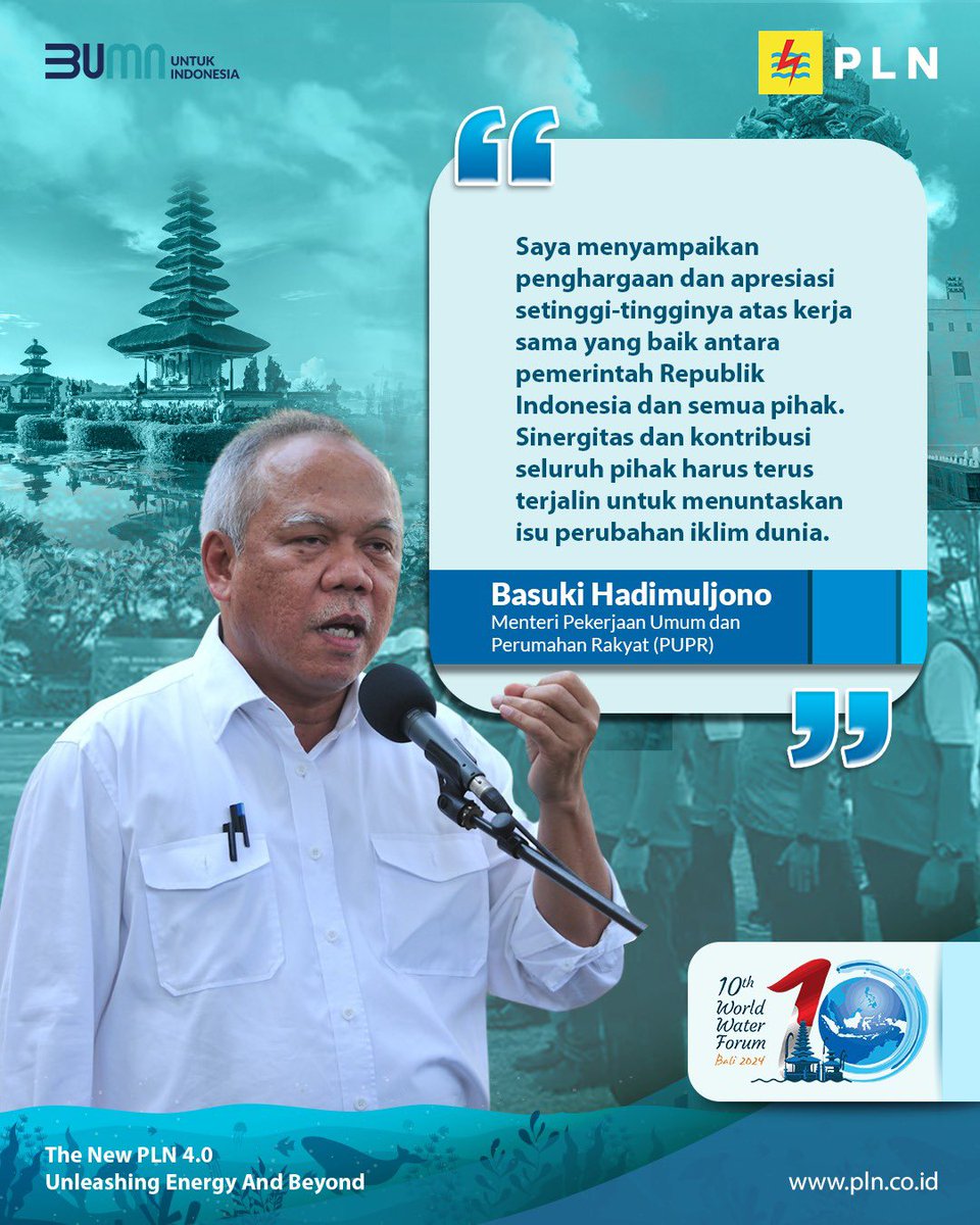 jandwi's tweet photo. #PLNSukseskanWWFBali #KTTWWF2024 
#PLNSiagaIdulFitri1445H
#MudikAsyikPLN2024 #PakaiMolisMakinAsyik #PLNMobileProliga2024 #JakartaElectricPLN
#PLN #PLNUntukIndonesia #AcceleratingRenewableEnergy https://t.co/M4DH6bQSAI