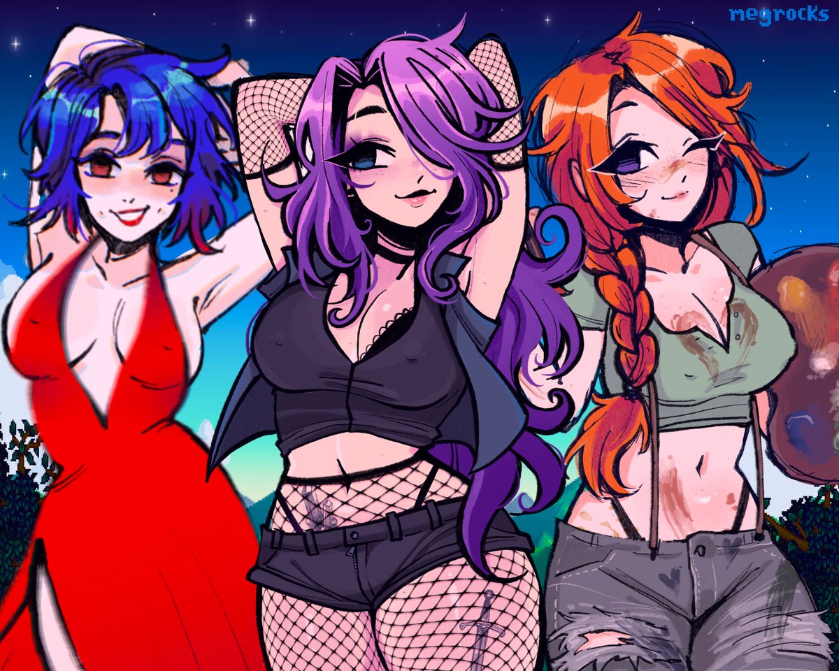 _megrocks's tweet photo. stardew girls ✨ https://t.co/fxXPy5vDo7