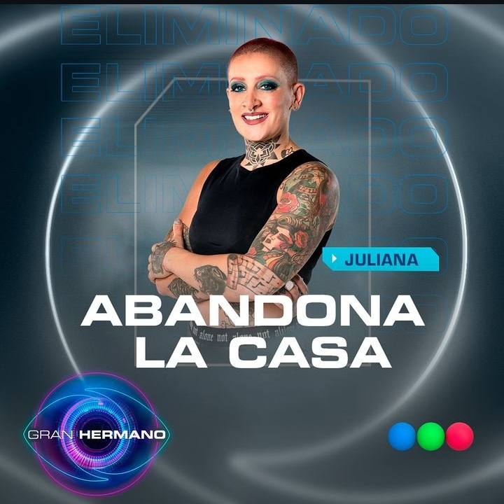 ⭕ FURIA FUE ELIMINADA DE GRAN HERMANO ❌
En la gala de eliminación de este martes, por decisión del público, y tras un mano a mano con "El Chino", Juliana "Furia" fue eliminada de la casa de Gran Hermano.
👉 A la definición final llegaron Furia (62,4%) y el Chino (36,7%).