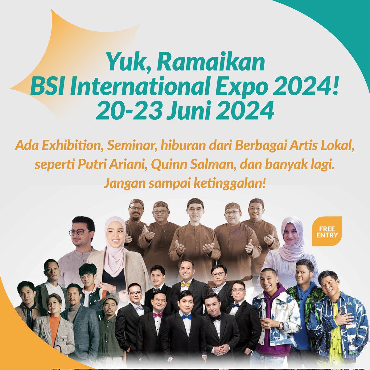 Hi guys...jangan lewatkan ya BSI International Expo 2024! 20-23 Juni. Akan ada Exhibition, Business Matching, Seminar &amp; Entertainment. Bakal Dimeriahkan juga oleh Putri Ariani, Kahitna, RAN, dan banyak lagi!  #ConnectNow