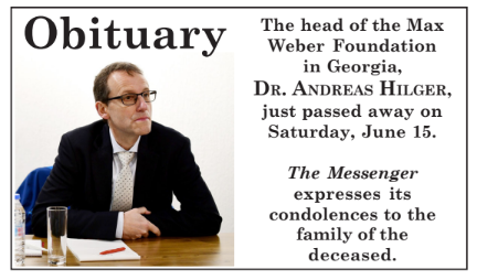 sad news - the wonderful Andreas Hilger, historian &amp; head of the Max Weber Stiftung <a href="/webertweets/">Max Weber Stiftung</a> in Tbilisi, who in short time had already done a lot for history &amp; research &amp; whom we all still saw on Friday at an Ilia event, has died (of a heart attack, one hears).