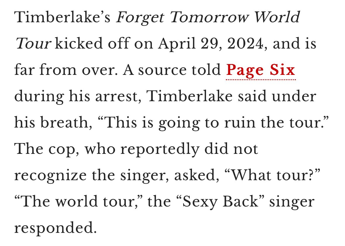 This is going to ruin the tour !! is my new response to all inconveniences in my life.