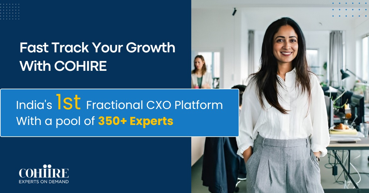 COHIRE1's tweet image. As India&apos;s 1st Fractional CXO platform, COHIRE connects organizations with the expertise they need, embodying the essence of agility and strategic foresight in leadership solutions. 

#fractionalcxos #cxoinsights #leadership #growth #business