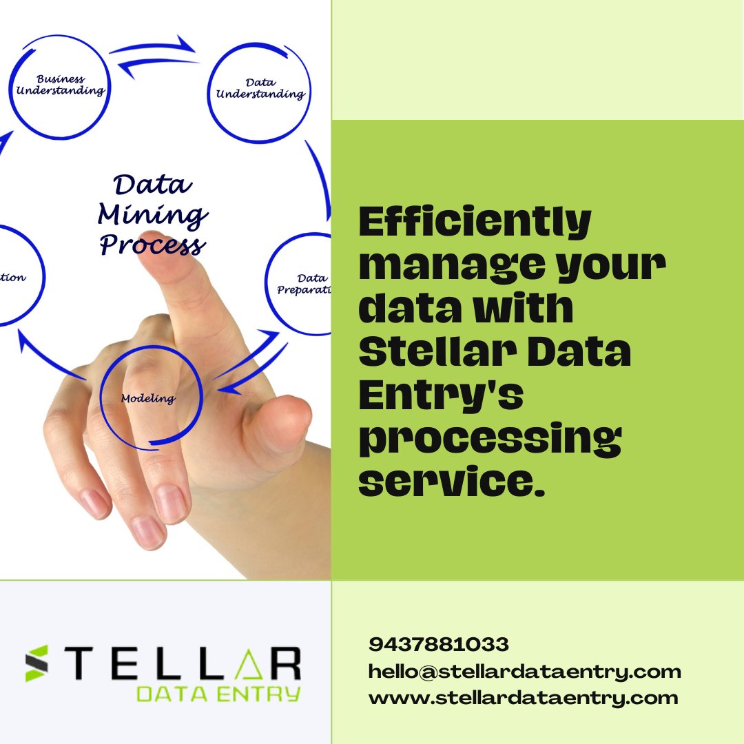 stelardataentry's tweet image. Efficiently manage your data with Stellar Data Entry&apos;s processing services. Streamline workflows and optimize insights effortlessly! 
#DataProcessing #WorkflowOptimization #StellarDataEntry
Contact us
📞 - 9437881033
📧  - hello@stellardataentry.com
🌐  - stellardataentry.com
