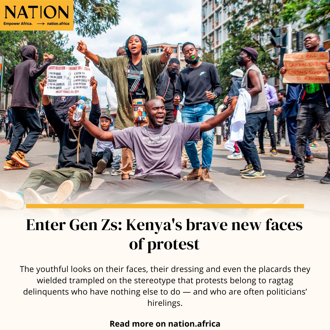 Enter Gen Zs: Kenya's brave new faces of protest
nation.africa/kenya/news/ent…