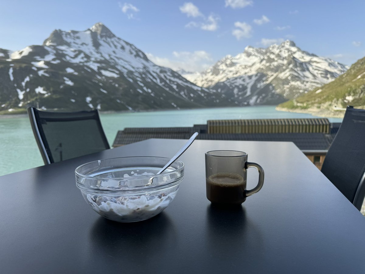 It’s that time of the year. Getting ready for the Olympics. Breakfast with a view.