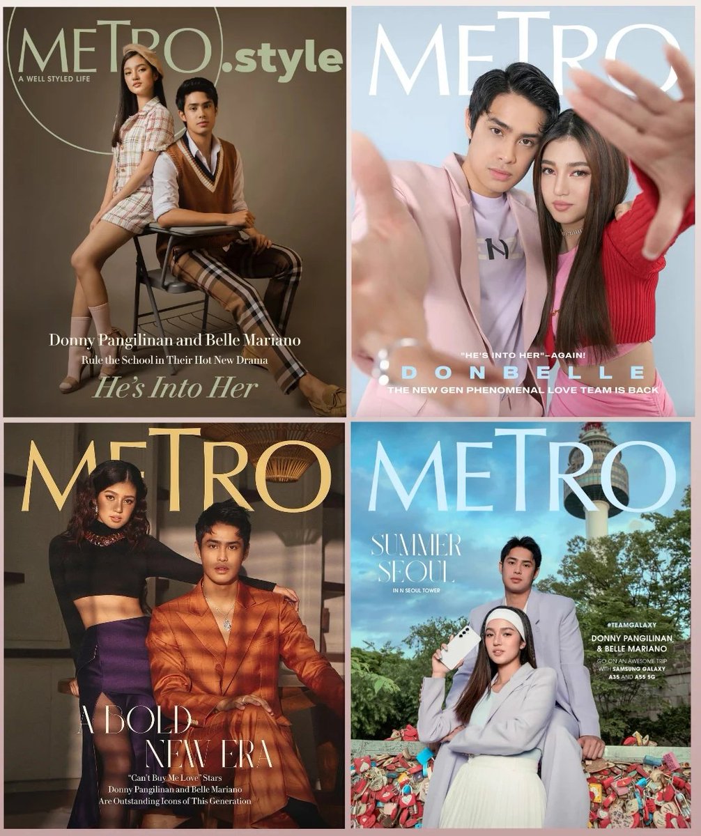 inhenyerangBula's tweet photo. The New Gen Phenomenal Loveteam #DonBelle Dazzles on Four Exclusive METRO Magazine Covers โจโค๏ธ๐ค
#MetroStyleXDonBelle
#MetroLovesDonBelle #MetroMag
1. #HesIntoHer 2021
2. #HesIntoHerSeason2 2022
3. #CantBuyMeLove 2023
4. #MetroLovesDonBelleinSeoul #DonBellexSamsung 2024 https://t.co/GbUVHS48Dm