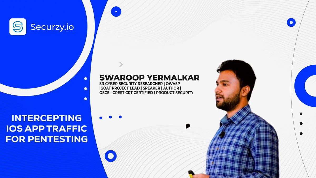 SecurzyHQ's tweet image. Unlock iOS App Traffic Secrets! Join Swaroop Yermalkar in our latest YouTube video: "Intercepting iOS App Traffic for Pentesting and Bug Bounty". Learn traffic interception, pentesting techniques, and more!Watch now: youtube.com/watch?v=3Jlfw5… #Cybersecurity #iOSPentesting #Securzy