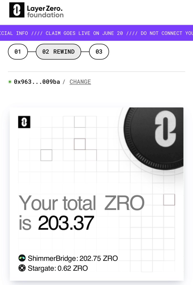 Time for <a href="/iota/">IOTA</a> and <a href="/shimmernet/">Shimmer</a> community members who participated in the ShimmerBridge Campaign on #ShimmerEVM to check Layerzero Airdrop. Wish you all eligible 🔥🔥🔥

layerzero.foundation