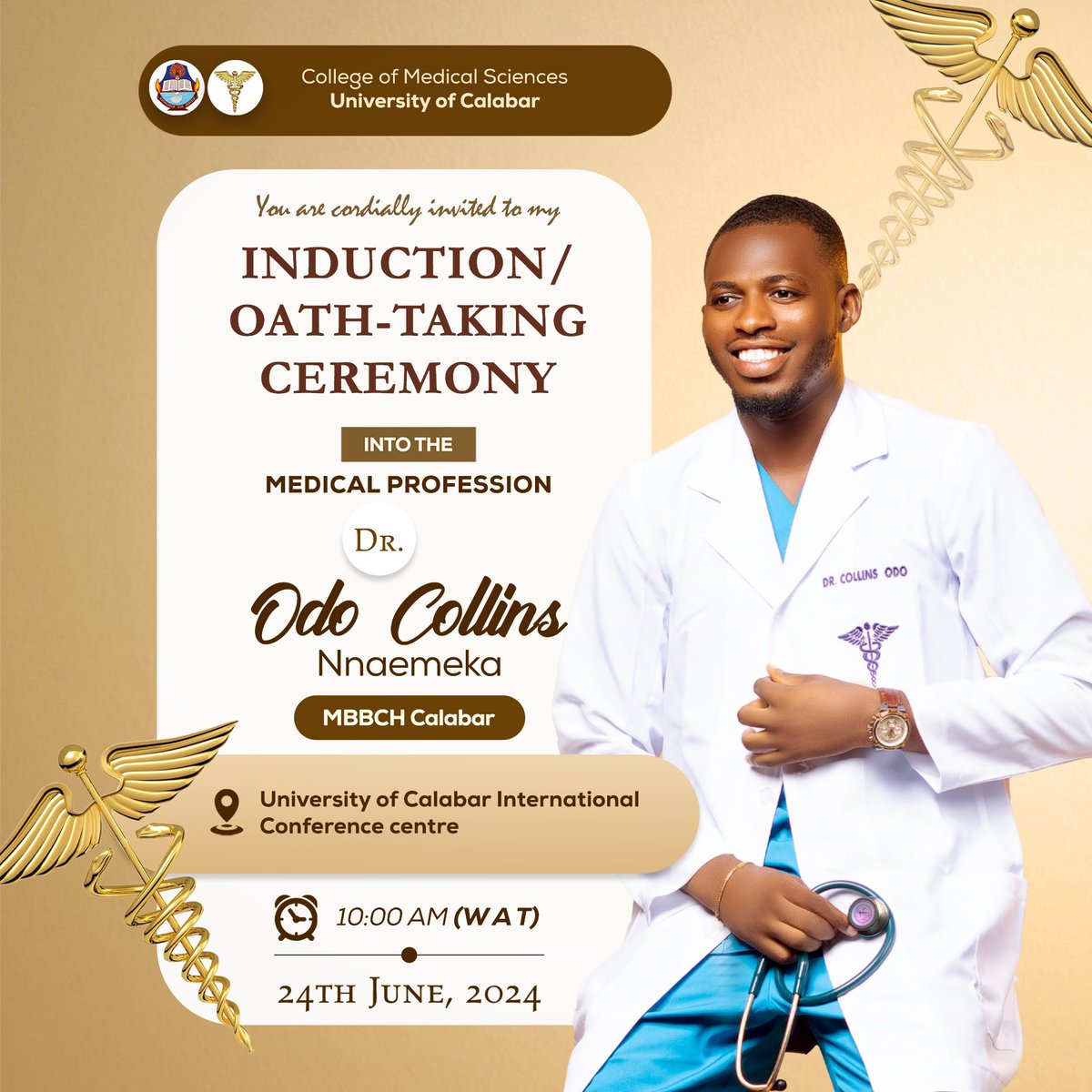 Collinsfrason's tweet photo. Youβre invited π
24-06-24π
Unical Conference Centreπ
#sponsioacademica
#induction
#graduation
#oath-taking
#Mbbch https://t.co/iFmbXeHFpv