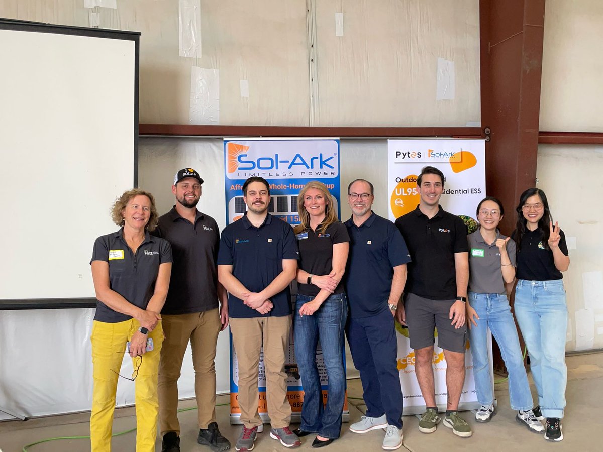 🎉 June 14th, Big day! 🎉
Onsite training hosted by NAZ Solar Electric, supported by Pytes USA and Sol-Ark, took place in the cool wind &amp; sunny June weather in #Flagstaff, #AZ. 🌞🌬️