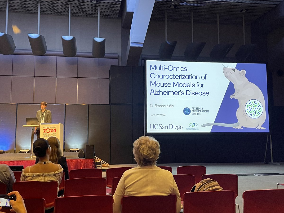 Associations between the gut microbiome and Alzheimer’s disease presented by <a href="/simonezuffa/">Simone Zuffa</a> from #UCSD after painstaking amounts of extraction and analysis <a href="/mzmine_project/">mzmine</a> <a href="/GNPS_UCSD/">GNPS - UC San Diego</a> #SIRIUS_MS #MetSoc2024