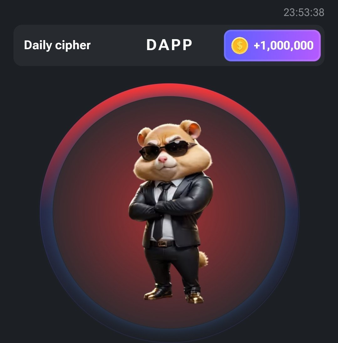 X_EmpireCEO's tweet image. 𝗛𝗔𝗠𝗦𝗧𝗘𝗥 𝗞𝗢𝗠𝗕𝗔𝗧 𝗧𝗢𝗗𝗔𝗬 𝗖𝗜𝗣𝗛𝗘𝗥 

Word : DAPP 

D   -..
A   .-
P   .- -.
P   .- -.

Follow Me For Daily Combo/Daily Cipher

🔁 Repost 
♥️Like 

#HAMSTERKOMBAT #hamster #Ethereum20 #TheSEC #GodMorningWednesday