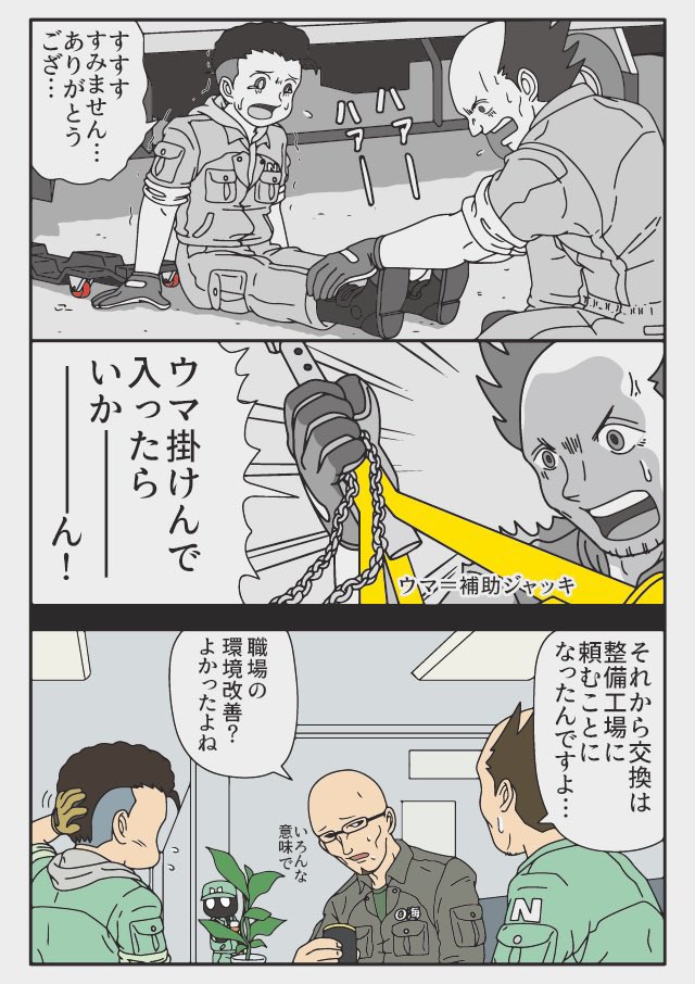 油圧(2/2)
ジャッキアップはウマかけよう 