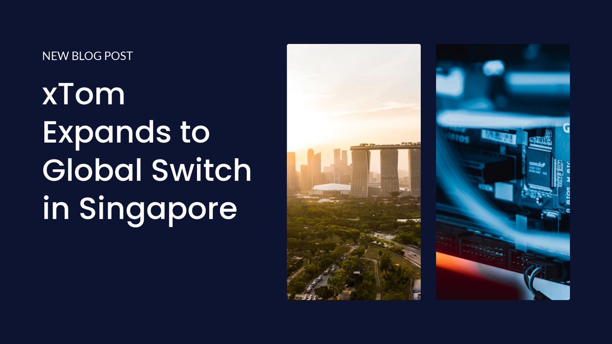 xtomcom's tweet photo. 🎉 We're thrilled to announce our new Point of Presence at the Global Switch Tai Seng Data Centre in Singapore! Excited to offer top-notch network services and contribute to our ongoing global growth! #xTom https://t.co/Ubsh6FdBlK https://t.co/xNqr5ztwMY