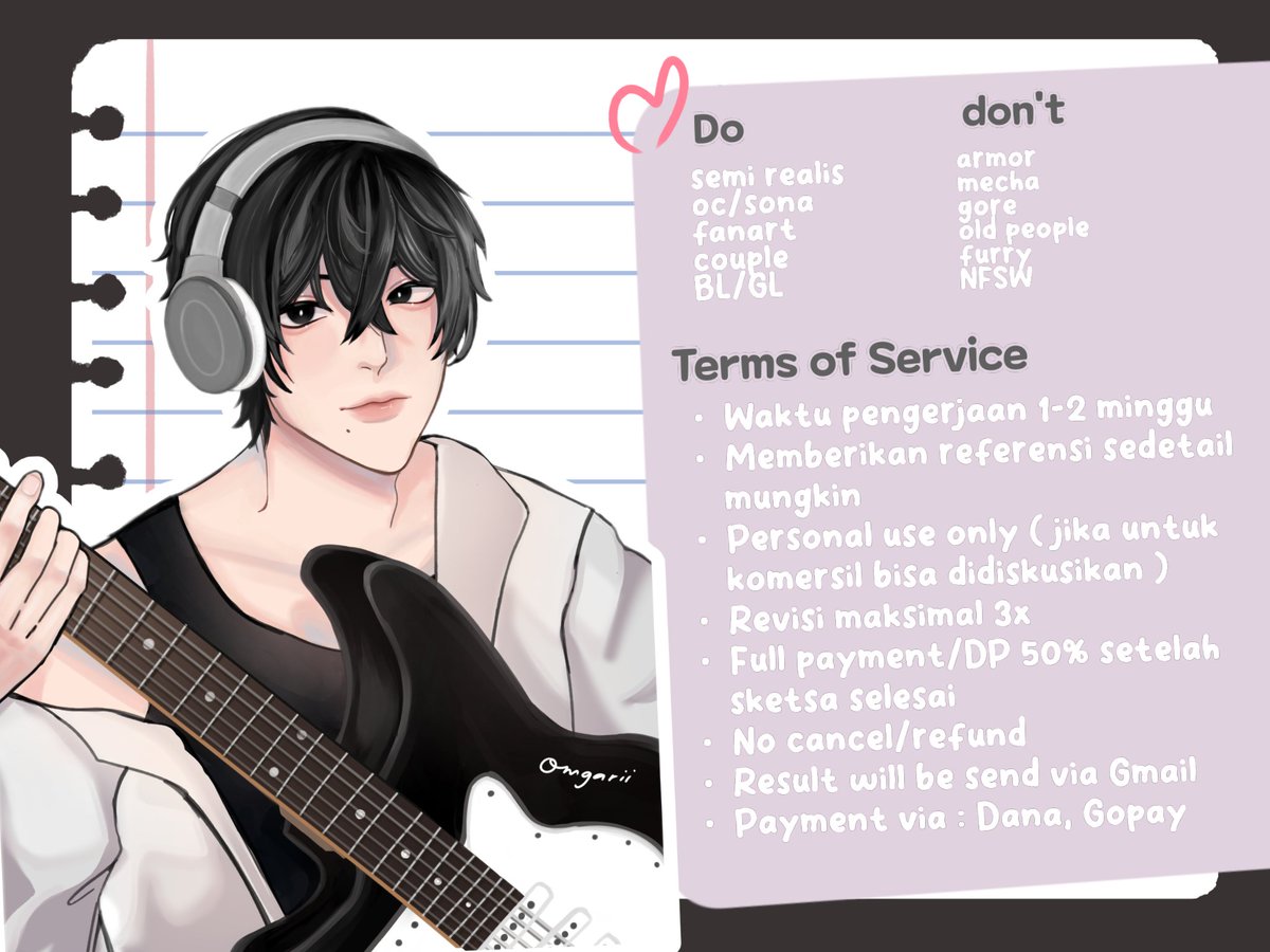 onigarii's tweet photo. ― COMMISSION OPEN ✨️
[ RTs and likes are very appreciated <3 ] 

Haloo!! aku open commission for local only! barangkali tertarik atau ingin bertanya-tanya dulu bisa dm aku yaa. Thank you!!

#opencommissions #commissionopen #artidn #zonakaryaid #cmsn https://t.co/nP2LTWfTLN