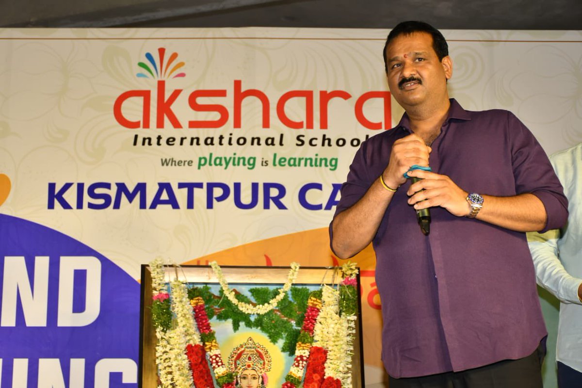 JaganMohanRaoA's tweet image. Attended the opening ceremony of our Akshara International School 8th campus at Kismathpur, near Hyderabad's IT Hub! 

Proud to see our educational vision expanding. 

#AksharaInternational #NewBranch #Hyderabad #EducationExcellence