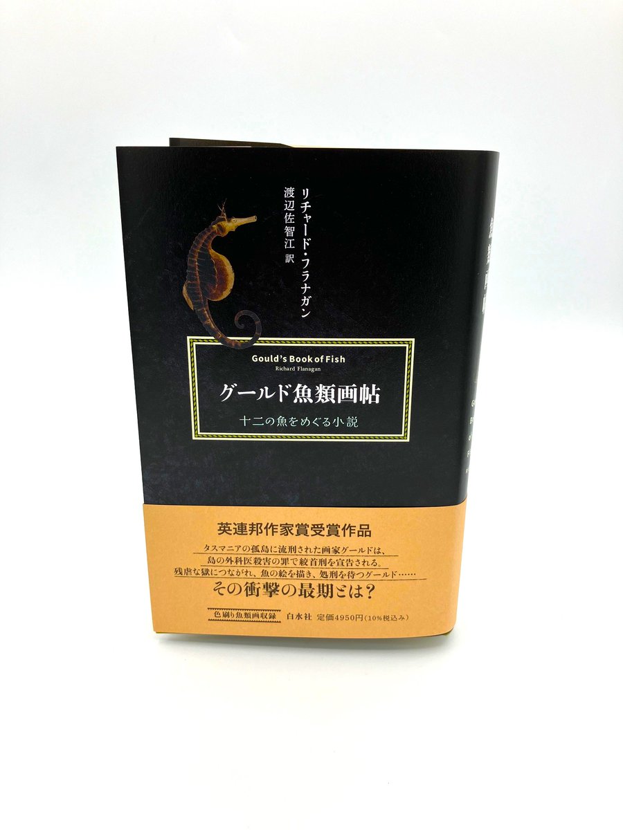 hakusuisha's tweet photo. 【新刊】6/18配本
『グールド魚類画帖［新装版］』
リチャード・フラナガン著
���辺佐智江訳
タスマニアの孤島に流刑された画家グールドは、島の外科医殺害の罪で絞首刑を宣告され、獄中で魚の絵を描く……その衝撃の最期とは？
https://t.co/wfedvtu6wy https://t.co/M4lz2Bzoun
