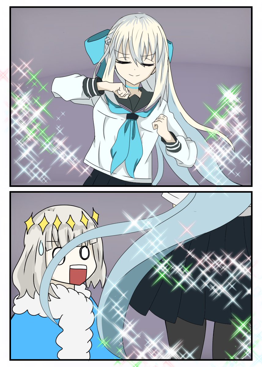 ObeRon22FGO's tweet image. FGOメンテナンスなので今流行りのダンスをモルガンに踊らせてみた
虎視眈々！
#FGO 
#モルガン 
#オベロン
#イラスト
