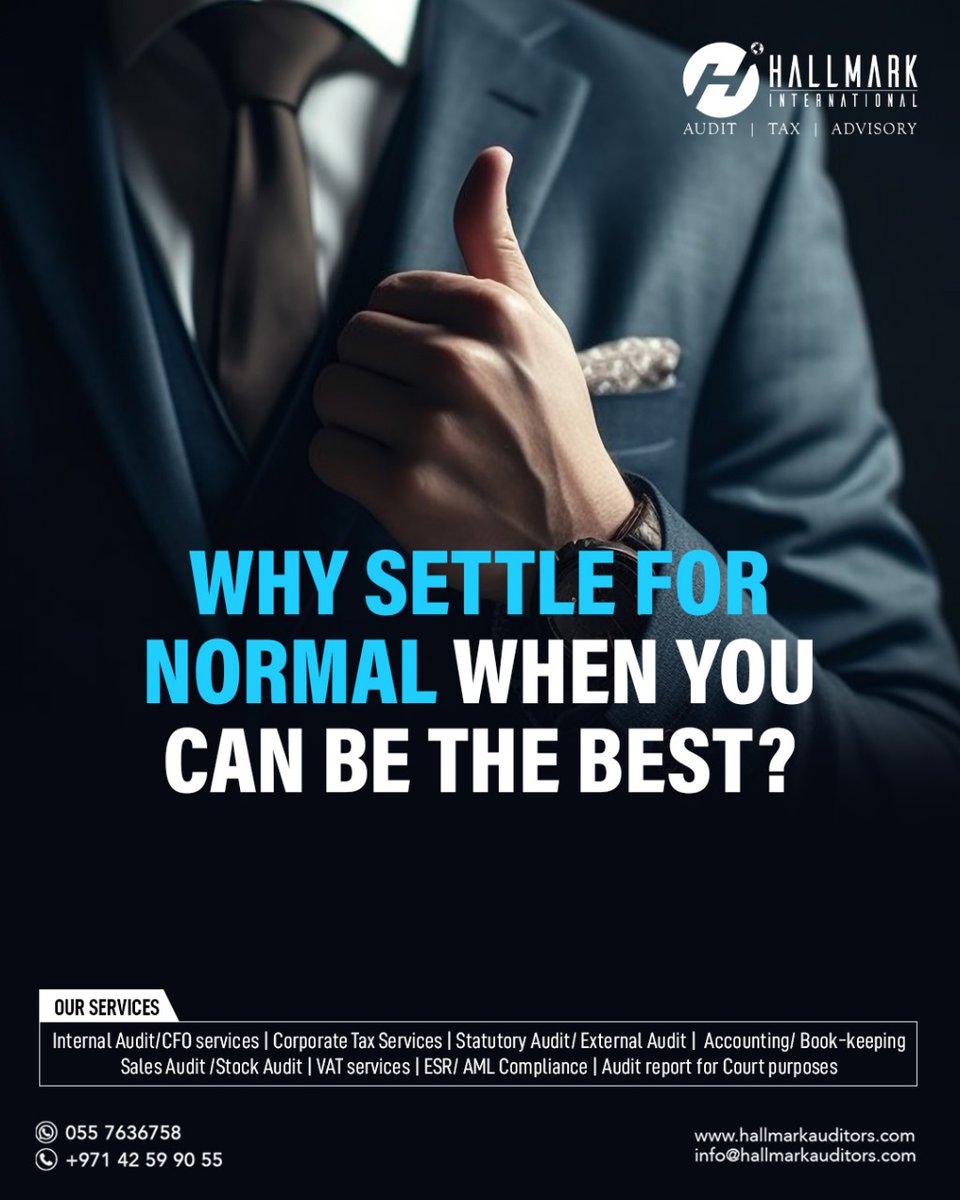 Hallmarkaudits's tweet photo. Why settle for normal when you can be the best?

#entrepreneur #EntrepreneurLife #entrepreneurship #business #businessgrowth #businesssuccess #ExceedingExpectations #exceedyourself https://t.co/Sn7YlOaGWI