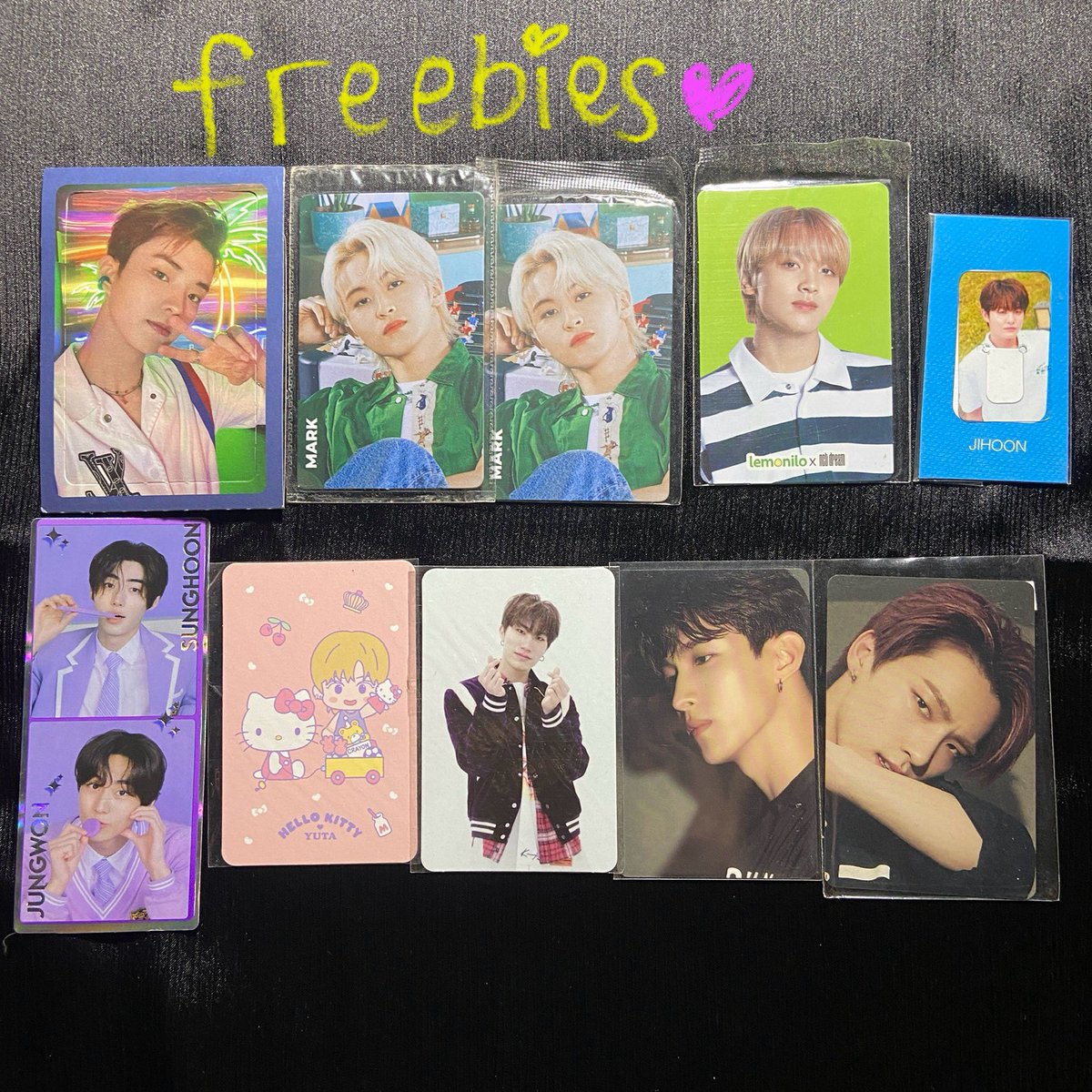 [hi, help rt!]

wts / want to sale

𐙚⋆ photocard NCT WAYV TREASURE THE BOYZ 

Take all 550k — prefer split bill biar admin tidak besar
exc admin inc pack

jeno jaemin haechan jisung renjun mark johnny jungwoo jihoon hyunsuk changmin q new younghoon kevin