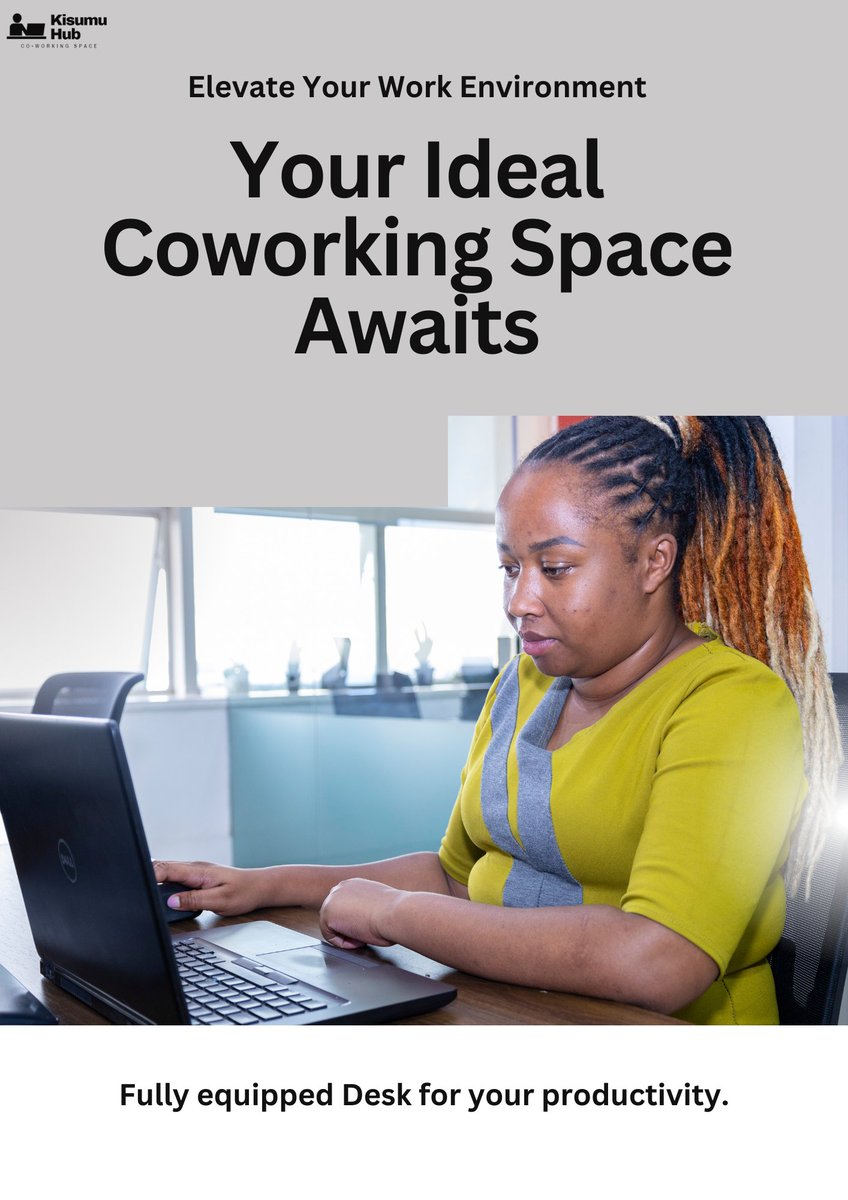 kisumu_hub's tweet image. Hello Kisumu! Transform your work experience with our hot desks, starting from Ksh 1500, and enjoy high-speed internet, tea, coffee, and water.

#kisumuhub #TransformYourWork

☎+254768285491
✉kisumu.hub@pamsteele.org