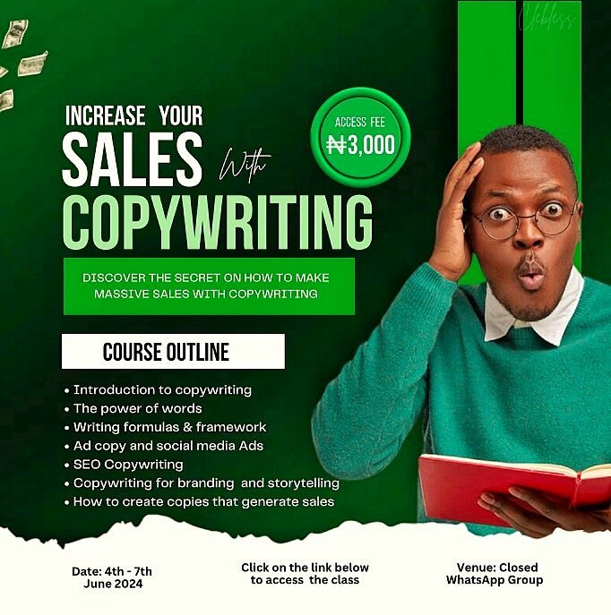 clebless's tweet photo. Check this out 👇
Some course Flyers I have worked on 
Choose your favourite. 

Dm if you're in need of one. 
#courseflyers https://t.co/h5y2sZtB0o
